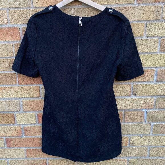 Burberry London Floral Zip Dress Black Mohair Pattern Size 8 - Picture 2 of 16